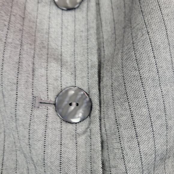 Le Suit Paris New York Size 18 skirt suit gray black stripe - Picture 9 of 9